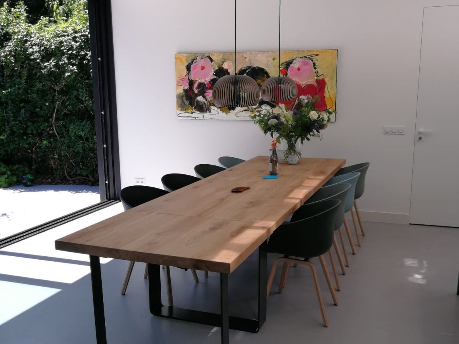 Toffe Tafel massief eiken met verlengstuk